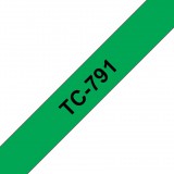 Brother TC-791 LAMINATED TAPE 9MM 7.7M BLACK ON GREEN (TC791)