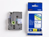 Brother TZE-233 laminált P-touch szalag (12mm) Blue on White - 8m TZE233