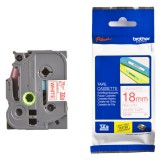 Brother TZE-242 laminált P-touch szalag (18mm) Red on White - 8m TZE242