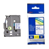 Brother TZe-253 laminált P-touch szalag (24mm) Blue on White - 8m TZE253