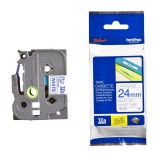 Brother TZe-253 laminált P-touch szalag (24mm) Blue on White - 8m (TZE253)