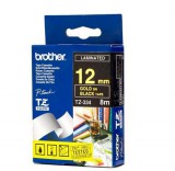 Brother TZE-334 laminált nyomtatószalag (12mm) Gold on Black - 8m TZE334