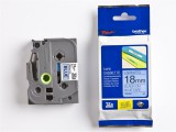 Brother TZE-541 laminált P-touch szalag (18mm) Black on Blue - 8m TZE541