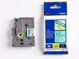 Brother TZE-731 laminált P-touch szalag (12mm) Black on Green - 8m TZE731