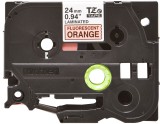 Brother TZe-B51 fluoreszkáló laminált P-touch szalag (24mm) Black on Orange - 5m TZEB51