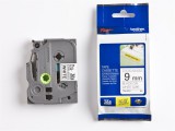 Brother TZE-S221 laminált P-touch szalag (9mm) Black on White - 8m TZES221