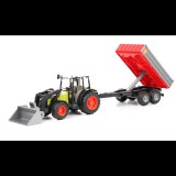 Bruder Claas Nectis 267 F markolós traktor utánfutóval (1:16) (02112)