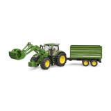 Bruder John Deere 7R 350 traktor pótkocsival (1:16) - Zöld (03155)