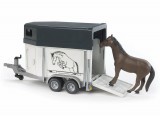 BRUDER Lószállító tréler lóval (02028)