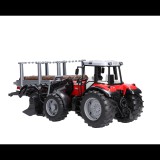 Bruder Massey Ferguson 7480 Homlokrakodóval és rönkszállitóval (02046)