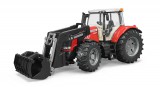 BRUDER Massey Ferguson 7624 homlokrakodóval (03047)