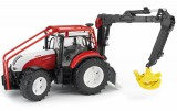 BRUDER Steyr CVT 6230 erdészeti, rönkrakodóval (03092)