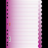 Brunnen A4 12 részes Műanyag Regiszter - Rózsaszín (106659526)
