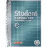 Brunnen Premium Duo 40+40 lapos A4 négyzetrácsos és vonalas spirálfüzet (1067174)