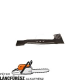 BTS 423.40.803 fűnyíró kés, L 550 mm, Ø szélső furatok 10 mm, vastagság 3 mm