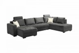 Budapesti Kárpitos APOLLO - U-alakú ülőgarnitúra - sötétszürke
