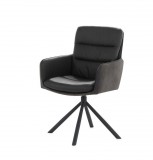 Budapesti Kárpitos AUDREY forgó étkezőszék - fekete/antracit