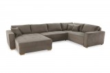 Budapesti Kárpitos Brisse U-alakú ülőgarnitúra - kordhatású taupe