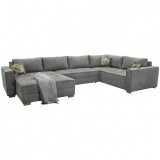 Budapesti Kárpitos Brisse U-alakú ülőgarnitúra - világosszürke