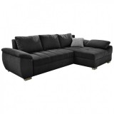 Budapesti Kárpitos Elisten univerzális sarok ülőgarnitúra - fekete
