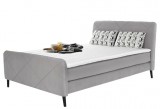 Budapesti Kárpitos EMIA 140 - Boxspring ágy (világosszürke)