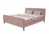 Budapesti Kárpitos EMIA 180 - Boxspring ágy (rózsaszín)