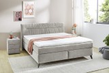 Budapesti Kárpitos Inka boxspring ágy - közép szürke
