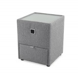 Budapesti Kárpitos Lancy éjjeliszekrény - szürke