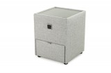 Budapesti Kárpitos Lancy éjjeliszekrény - világosszürke