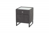 Budapesti Kárpitos Linea éjjeliszekrény - szürke
