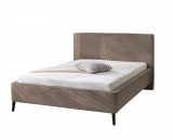 Budapesti Kárpitos LISA kárpitozott franciaágy matraccal (140) - kord hatású taupe