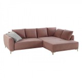Budapesti Kárpitos Loggia univerzális sarokkanapé - rózsaszín