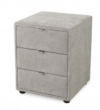 Budapesti Kárpitos LORE - Éjjeliszekrény (világos szürke)