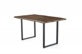 Budapesti Kárpitos Manfred fix étkezőasztal - sötét akác/fekete