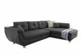 Budapesti Kárpitos MARABELLA - Sarok-ülőgarnitúra (Antracit)