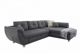 Budapesti Kárpitos MARABELLA - Sarok-ülőgarnitúra (Sötétszürke)