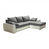 Budapesti Kárpitos Massel univerzális sarokkanapé - szürke/fehér