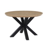 Budapesti Kárpitos OAKLAND 120 kerek étkezőasztal - parketthatású