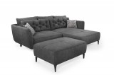 Budapesti Kárpitos SALO sarokkanapé - sötétbarna