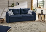Budapesti Kárpitos Sascha ágyazható kanapé - velúrhatású kék