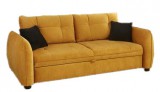 Budapesti Kárpitos Sascha ágyazható kanapé - velúrhatású sárga