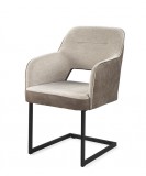 Budapesti Kárpitos TOBIAS karfás szék - bézs/barna