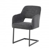 Budapesti Kárpitos TOBIAS karfás szék - sötétszürke/antracit