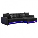 Budapesti Kárpitos Waldo univerzális sarokkanapé - fekete