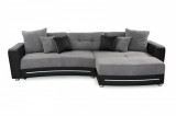 Budapesti Kárpitos Waldo univerzális sarokkanapé - fekete/szürke