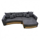 Budapesti Kárpitos Waldo univerzális sarokkanapé - sötétszürke