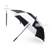 Budyx fekete-fehér, szélálló golf esernyő, ø135 cm