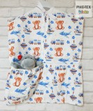 Búgócsigás maci kék ovis zsák (686)