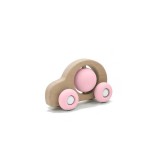 Bükkfa és szilikon keverék gurulós kisautó