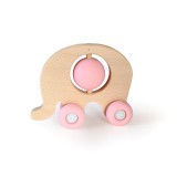 Bükkfa és szilikon keverék gurulós kiselefánt